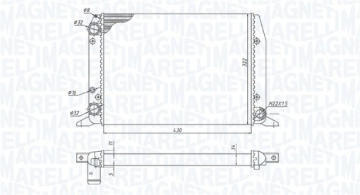 Radiator motor (Manual) potrivit AUDI 80 B2, 80 B3 1.3/1.6/1.8