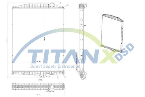 Radiator racire motor (fara rama) potrivit VOLVO FH12 D12A340-D12D380 08.93-