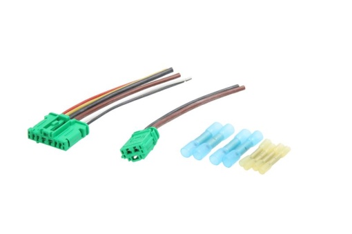 Set reparatie cabluri ventilator suflant (100mm, numar pini: 2/6) potrivit CITROEN; NISSAN; PEUGEOT potrivit CITROEN C2, C3 I, C3 II, C3 PLURIEL, C5 I; NISSAN MICRA C+C III 0.9-3.0 11.95-