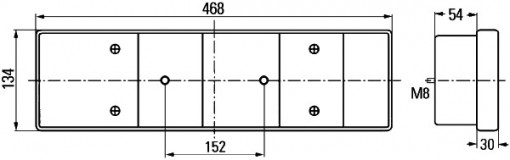 Stop lampa spate Dreapta (P21W/R5W) potrivit VW LT 28-35 II, LT 28-46 II 05.96-07.06 - Img 1