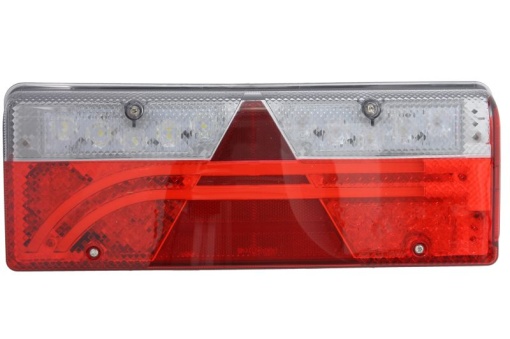 Stop spate dreapta EUROPOINT III (LED, 24V, cu intermitent, cu far de ceata, marsarier, cu stop, lumina de parcare, reflector triunghiular, conector: ASS2.1 7PIN)