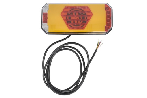 Stop spate dreapta (LED, 12/24V, cu intermitent, cu lumina de ceata, lumina de marșarier, cu lumina stop, lumini parcare, cu lumina placuta inmatriculare, reflector, lungimea cablu : 2m)