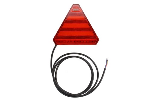 Stop spate dreapta (LED, 12/24V, cu intermitent, cu lumina de ceata, lumina de marșarier, cu lumina stop, lumini parcare, cu lumina placuta inmatriculare, reflector triunghiular, lungimea cablu : 0,2m, 163x143x75mm)
