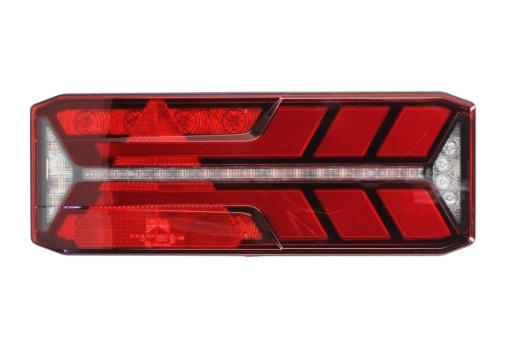 Stop spate stanga ECOLED III (LED, 24V, cu intermitent, cu far de ceata, marsarier, cu stop, lumina de parcare, reflector triunghiular, indicator dinamic, conector: ASS2 7PIN)
