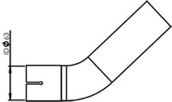 Teava esapament (diametru:63mm, lungime:310mm) potrivit FORD; IVECO EURO 5