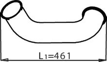 Teava esapament (lungime:459/461mm) potrivit DAF CF 85, XF 105, XF 95 MX265-XE390C 09.02-