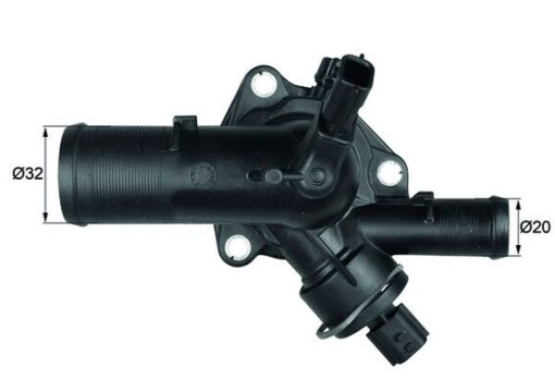 Termostat lichid racire (108°C, in carcasa) potrivit RENAULT CLIO III, MODUS, TWINGO II 1.2 12.04-