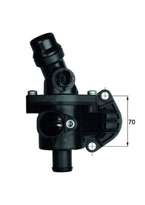 Termostat lichid racire (109°C, in carcasa) potrivit AUDI A3; SEAT ALTEA, LEON, TOLEDO III; SKODA OCTAVIA II; VW GOLF PLUS V, GOLF V, JETTA III, PASSAT B6, TOURAN 2.0 05.03-11.10