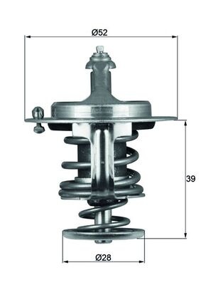 Termostat lichid racire (82°C) potrivit FORD RANGER; FORD USA PROBE II; MAZDA 2, 3, 323 F V, 323 F VI, 323 II, 323 P V, 323 S V, 323 S VI, 5, 6, 626 IV, 626 V, 6/KOMBI, B-SERIE 1.1-3.0D 11.80-