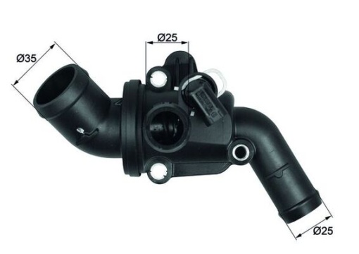 Termostat lichid racire (87°C, in carcasa) potrivit MERCEDES A (W169), B SPORTS TOURER (W245) 2.0 03.05-06.12