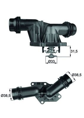 Termostat sistem racire (85°C, in carcasa) potrivit BMW 3 (E46), 5 (E39) 2.0D 02.98-09.03
