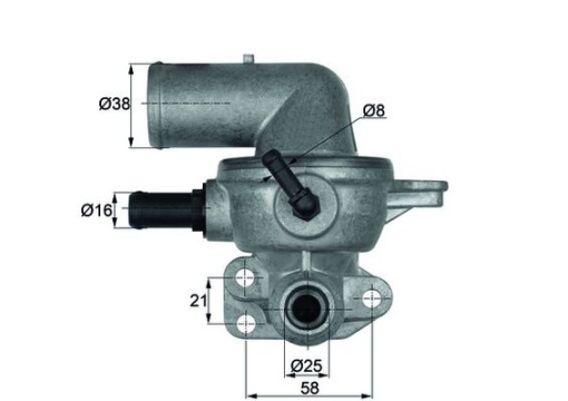 Termostat sistem racire (88°C, in carcasa) potrivit CHRYSLER VOYAGER IV 2.5D/2.8D 02.00-12.08