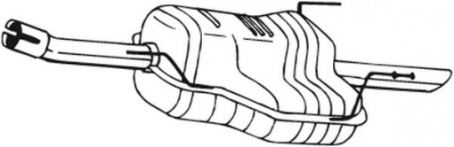 Toba finala esapament potrivit OPEL ASTRA G, ASTRA G/KOMBI 2.0D/2.2D 08.99-04.05