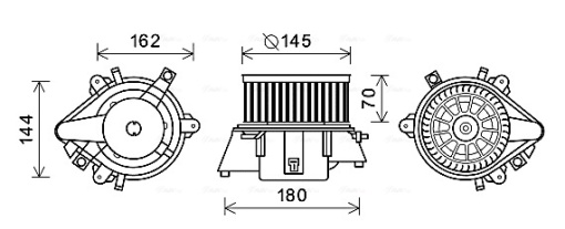 Ventilator habitaclu potrivit FIAT DOBLO, DOBLO/MINIVAN, PUNTO, PUNTO/HATCHBACK 1.2-1.9D 09.99-