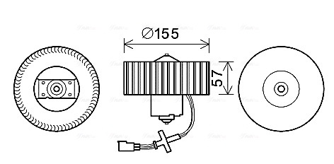 Ventilator habitaclu potrivit FORD COURIER, FIESTA IV, FIESTA/HATCHBACK, FIESTA/MINIVAN, KA, PUMA, STREET KA; MAZDA 121 III, 121 III/HATCHBACK 1.25-1.8D 08.95-11.08