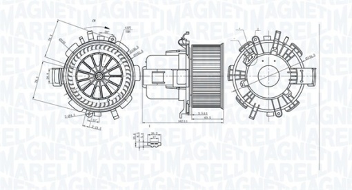 Ventilator habitaclu potrivit RVI MASCOTT; NISSAN INTERSTAR; OPEL MOVANO A; RENAULT MASCOTT, MASTER II, MASTER PRO 1.9D-3.0D 07.98-