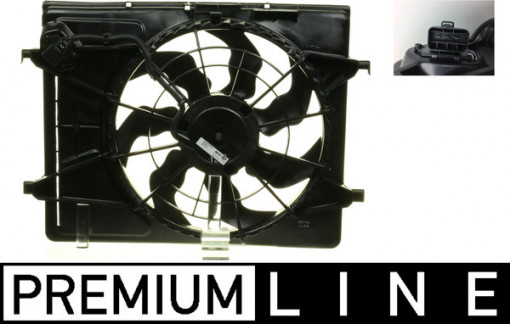 Ventilator radiator (cu carcasa) potrivit HYUNDAI ELANTRA IV, I30 2.0 06.06-06.12 - Img 1