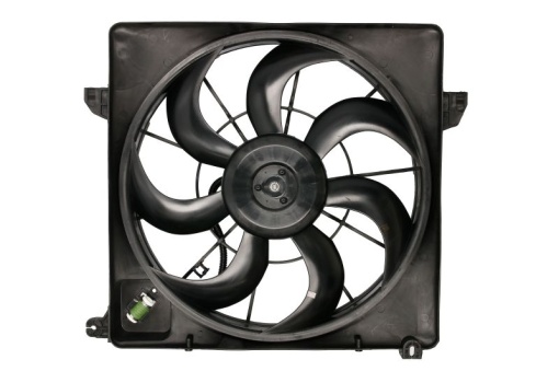 Ventilator radiator (cu carcasa) potrivit KIA SORENTO II 2.0D/2.2D 11.09-12.15