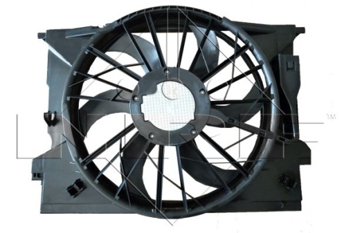 Ventilator radiator (cu carcasa) potrivit MERCEDES CLS (C219), E T-MODEL (S211), E (VF211), E (W211) 1.8-3.5 03.02-12.10