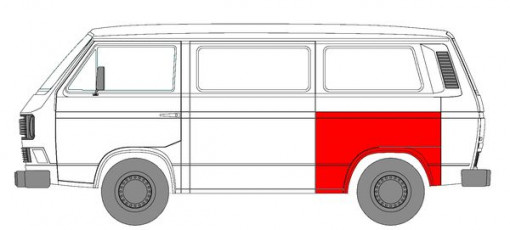 Aripa spate stanga partea inferioara VW TRANSPORTER T3 intre 1979-1992