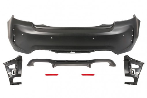 Bara spate pachet M, cu locas senzorii parcare, grunduit potrivit BMW 2 F22, F87, 2 F23 10.13-06.16