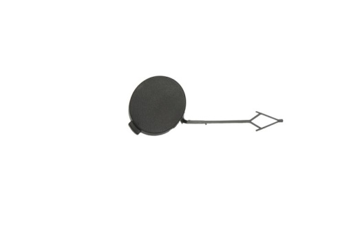 Capac carlig remorcare Fata plastic, negru potrivit VW CADDY III, CADDY III/MINIVAN 04.04-05.15 09.10-03.15