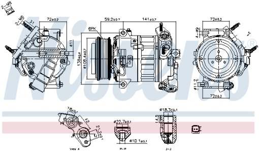 Compresor climatizare potrivit FORD TRANSIT V363 2.0D/2.0DH 03.16-