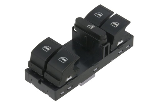Comutator macara geam Fata Stanga potrivit SEAT ALTEA, ALTEA XL, IBIZA IV, IBIZA IV SC, IBIZA IV ST, LEON, TOLEDO III; VW AMAROK, CC B7, GOLF PLUS V, GOLF V, GOLF VI 1.2-3.6 02.03- - Img 1