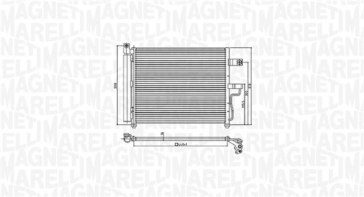 Condensator climatizare (cu uscator) potrivit HYUNDAI ACCENT I, ACCENT II 1.3-1.6 10.94-11.05