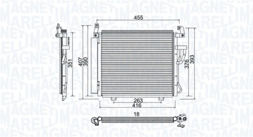 Condensator climatizare (cu uscator) potrivit HYUNDAI I10 I 1.1D 01.08-12.11