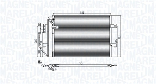 Condensator climatizare (cu uscator) potrivit MERCEDES A (W168), M (W164), VANEO (414) 1.4-6.2 07.97-12.11