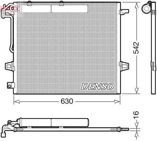 Condensator climatizare (cu uscator) potrivit MERCEDES GL (X164), M (W164), R (W251, V251) 3.0-6.3 02.05-12.14