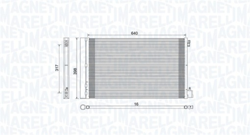 Condensator climatizare (cu uscator) potrivit OPEL INSIGNIA A, INSIGNIA A COUNTRY 1.6-2.8 07.08-03.17