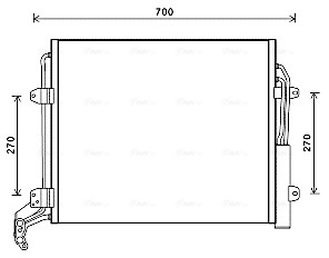 Condensator climatizare (cu uscator) potrivit SEAT ALHAMBRA; VW SHARAN 1.4/2.0/2.0D 05.10-12.22