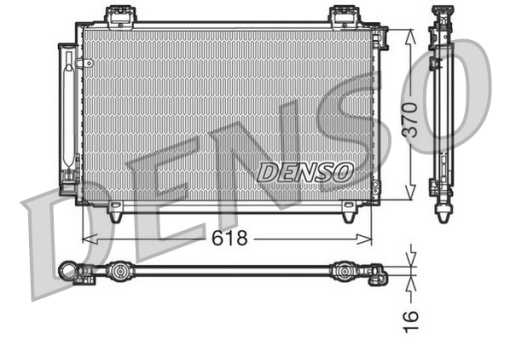 Condensator climatizare (cu uscator) potrivit TOYOTA AVENSIS, COROLLA VERSO 1.6/1.8/2.0D 03.03-03.09