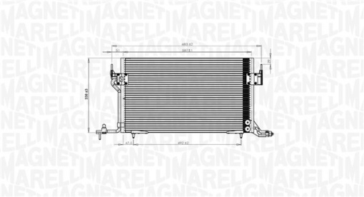 Condensator climatizare potrivit CITROEN BERLINGO, BERLINGO/MINIVAN, XSARA, XSARA/HATCHBACK, ZX; PEUGEOT 306, 306/HATCHBACK, PARTNER, PARTNER/MINIVAN 1.1-2.0 03.91-12.15