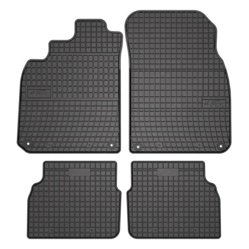 Covoras podea cauciuc FROGUM Rubber, 4 buc BASIC, fata/spate, set, culoare negru, potrivit SAAB 9-3, 9-3X 01.01-02.15