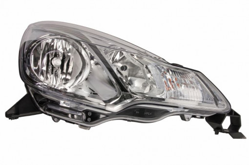 Far dreapta H1/H7, electric, cu motoras, fundal negru/cromat CITROEN DS3 intre 2009-2014