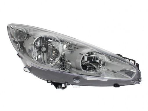 Far dreapta (H1/H7, reglaj electric, cu motoras, fundal cromat) PEUGEOT 308 CC, 308 I, 308 SW I, RCZ
