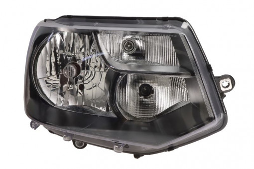 Far Dreapta (H4/P21W, electric, cu motor, culoare insertie: negru) potrivit VW MULTIVAN T5, TRANSPORTER T5