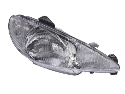 Far Dreapta (halogen, H4, electric, fara motoras, culoare semnalizator: transparent) potrivit PEUGEOT 206 -02.03 - Img 1