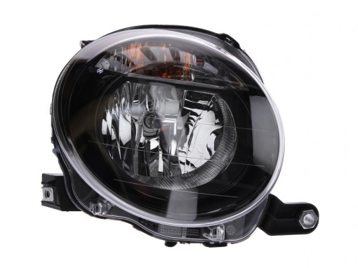 Far Dreapta (halogen, H7/WY21W, electric, cu motor, culoare insertie: negru) potrivit ABARTH 500 / 595 / 695, 500C / 595C / 695C; FIAT 500, 500 C