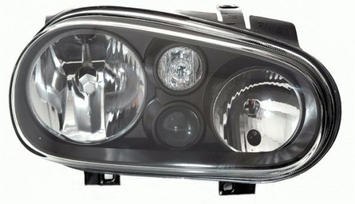 Far Dreapta/Stanga (H1/H3/H7, electric, fara motoras, culoare insert: negru) potrivit VW GOLF IV 08.97-06.06