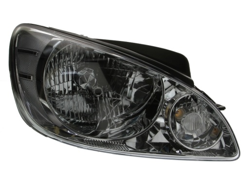 Far fata Dreapta (H4, electric, cu motor, culoare insert: cromat, culoare semnalizator: transparent) potrivit HYUNDAI GETZ 01.05-