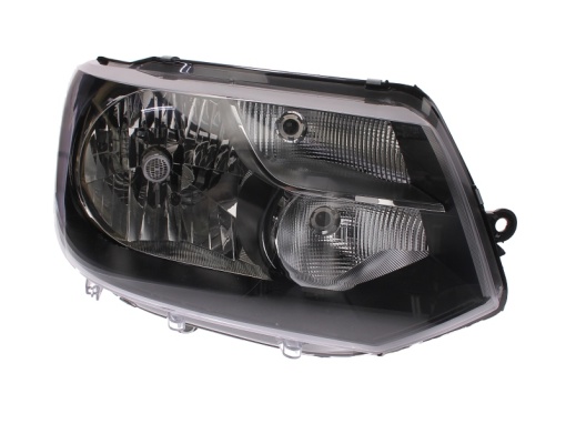 Far fata Dreapta (H4, electric, cu motor, culoare insert: negru) potrivit VW MULTIVAN T5, TRANSPORTER T5