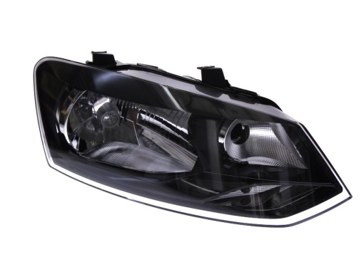 Far fata Dreapta (H4, electric, fara motoras, culoare insert: negru) potrivit VW POLO, POLO IV, POLO V