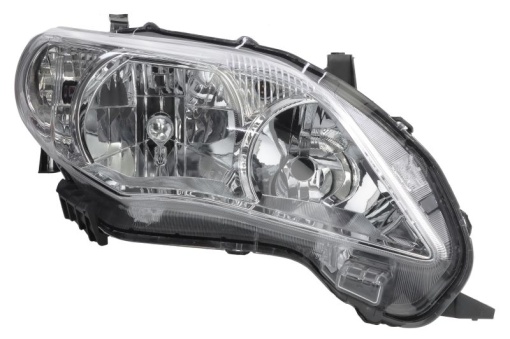 Far fata Dreapta (HB3/HB4, electric, manual, fara motoras, De tip Asia, culoare insert: cromat, culoare semnalizator: alb) potrivit TOYOTA COROLLA