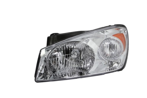 Far fata Stanga (H4, electric, cu motor, culoare insert: argintiu, culoare semnalizator: transparent) potrivit KIA CERATO I