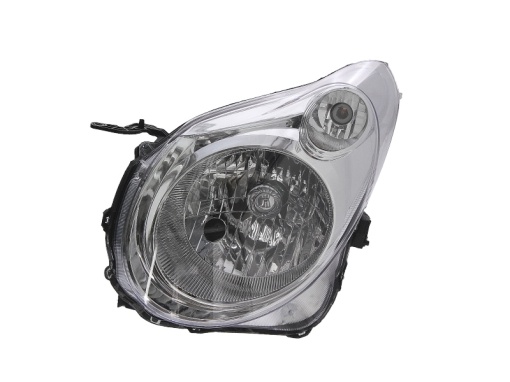 Far fata Stanga (H4, electric, fara motoras, culoare insert: cromat, culoare semnalizator: transparent) potrivit SUZUKI ALTO VII