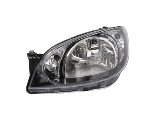 Far fata Stanga (H4, electric, fara motoras, culoare insert: negru, culoare semnalizator: alb) potrivit SKODA CITIGO, E-CITIGO -07.16